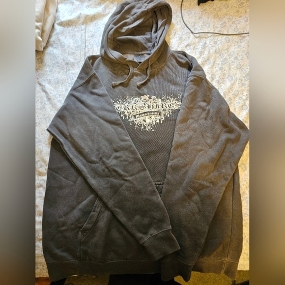 Men's vintage oversized hoodie sweatshirt printed with The Berkshires, sz. L‎ - Picture 2 of 4